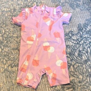 Carter's Lavender and Peach Baby Romper